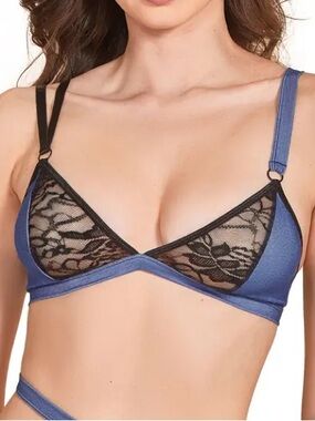 HAUTY Strappy Micro Denim Bra
